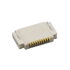 Pitch 0.50mm 90°H2.00mm 前掀盖下接触带蝴蝶扣卧贴 FPC